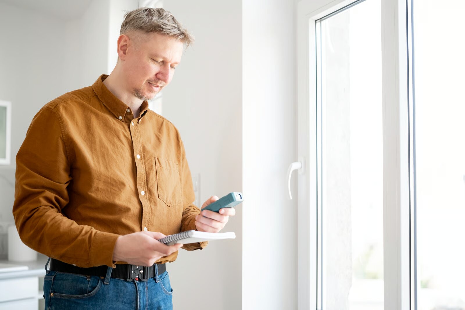 Building inspector carrying out an apartment inspection in Melbourne